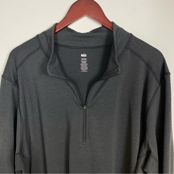 REI Men's Black Quarter Zip Pullover Size XXL - Picture 4 of 11